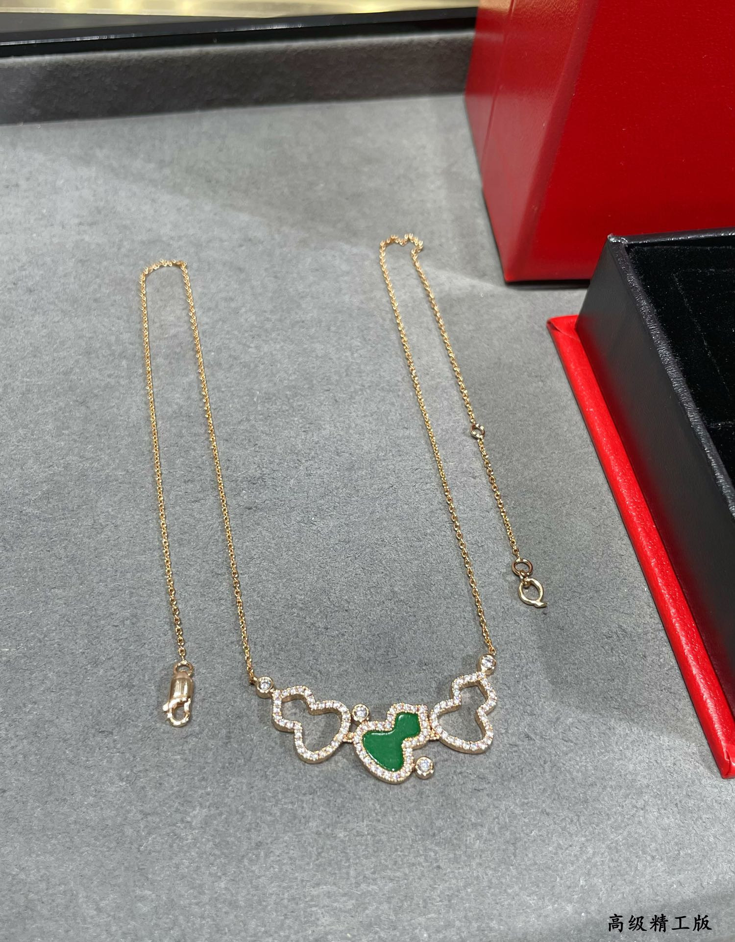 Qeelin Triple Gourd Necklace