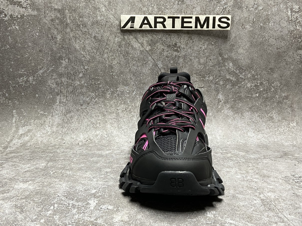 Balenciga Track Black and Neon Pink