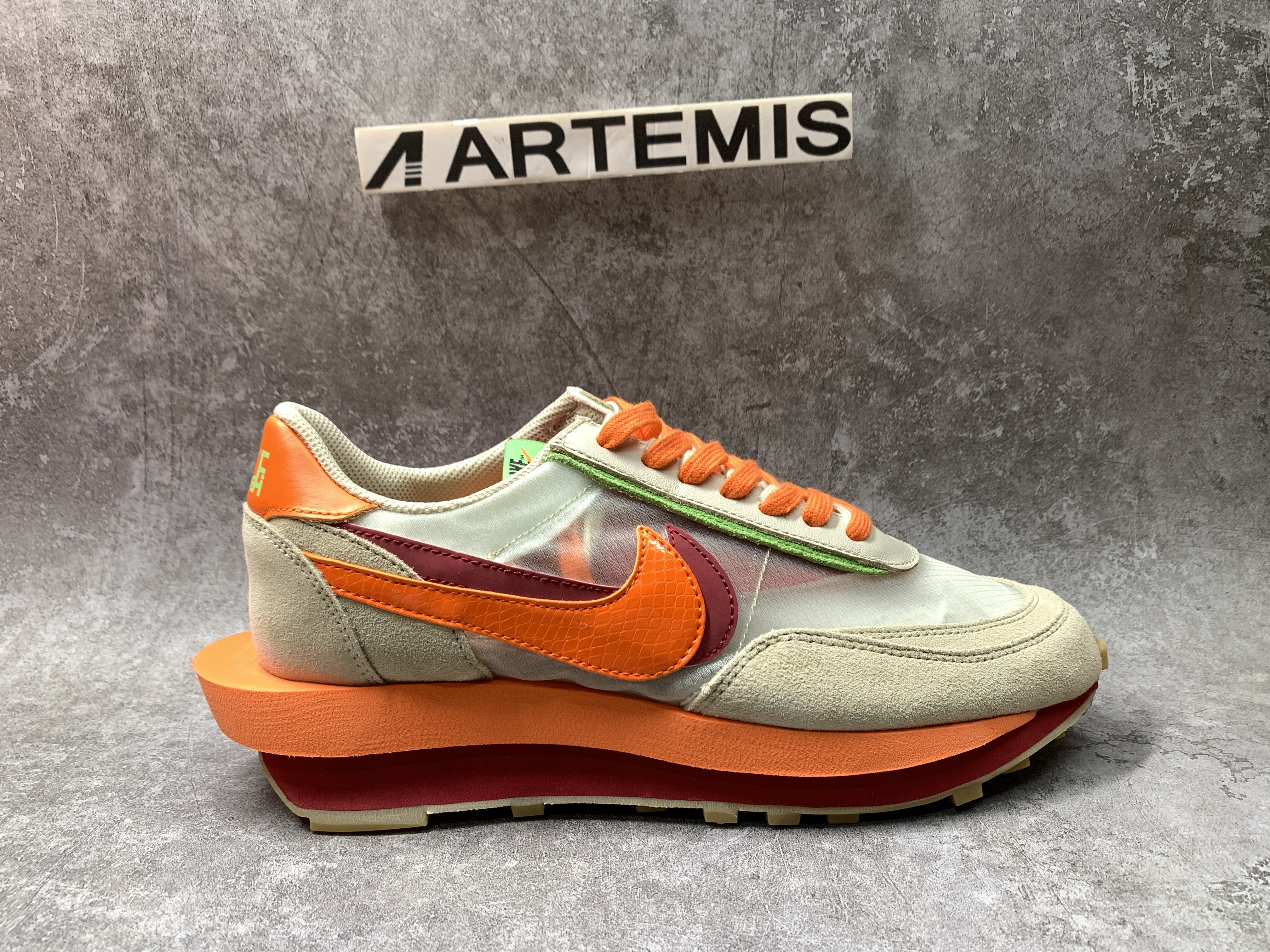 Nike LDWaffle CLOT sacai Net Orange Blaze