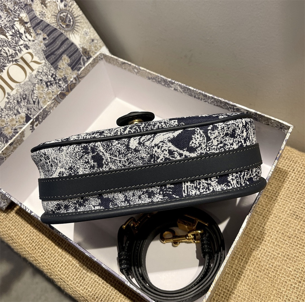 medium D*or bobby bag white black D*or oblique jacquard