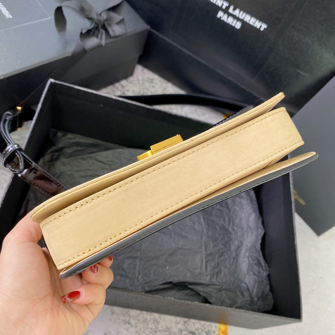 y*l solferino small satchel in box Sa**t Lau*nt 7.4 x 5.1 x 1.9 inches