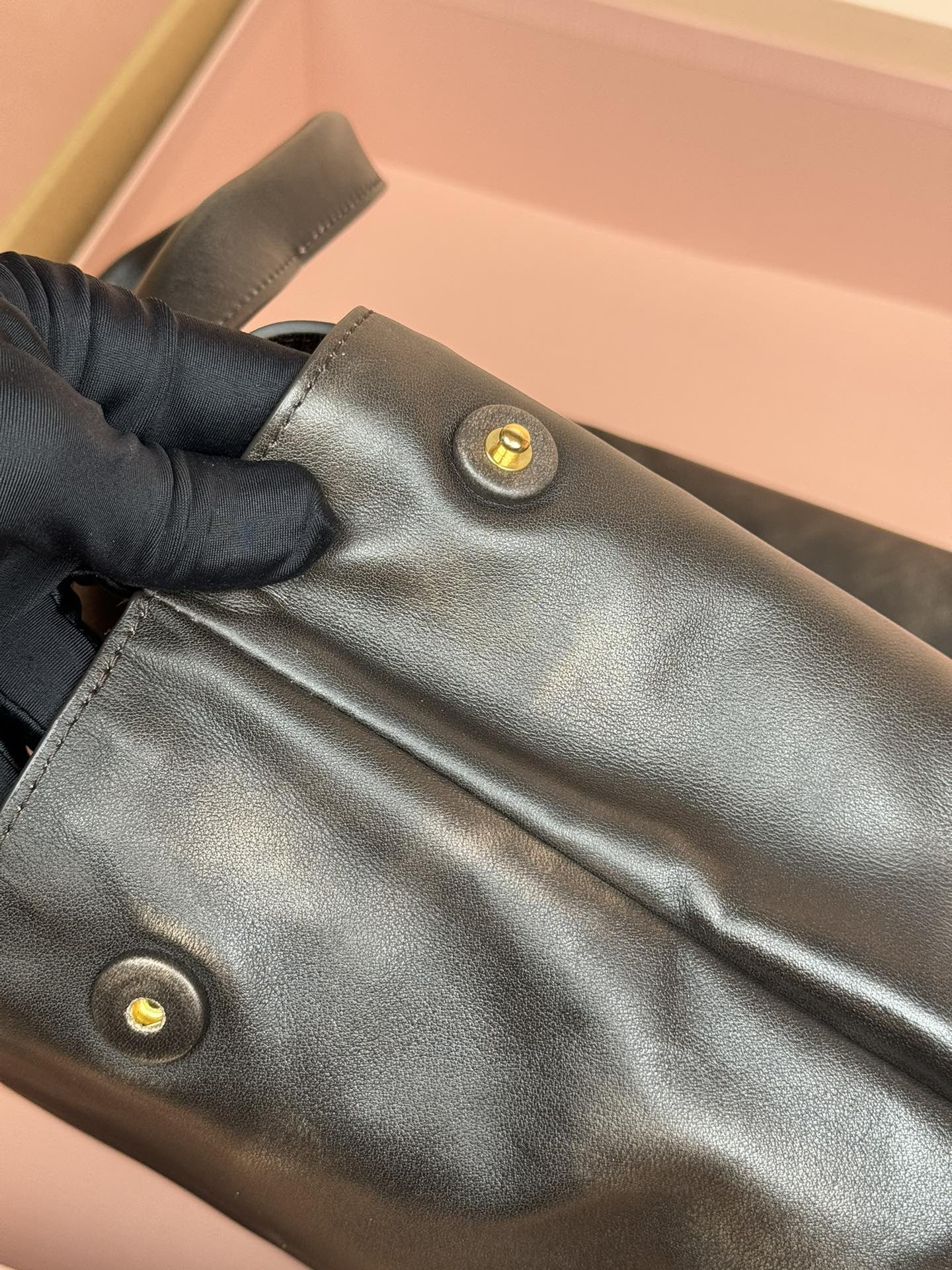 Miu Miu Leather Hobo Bag 39x38.5x11cm