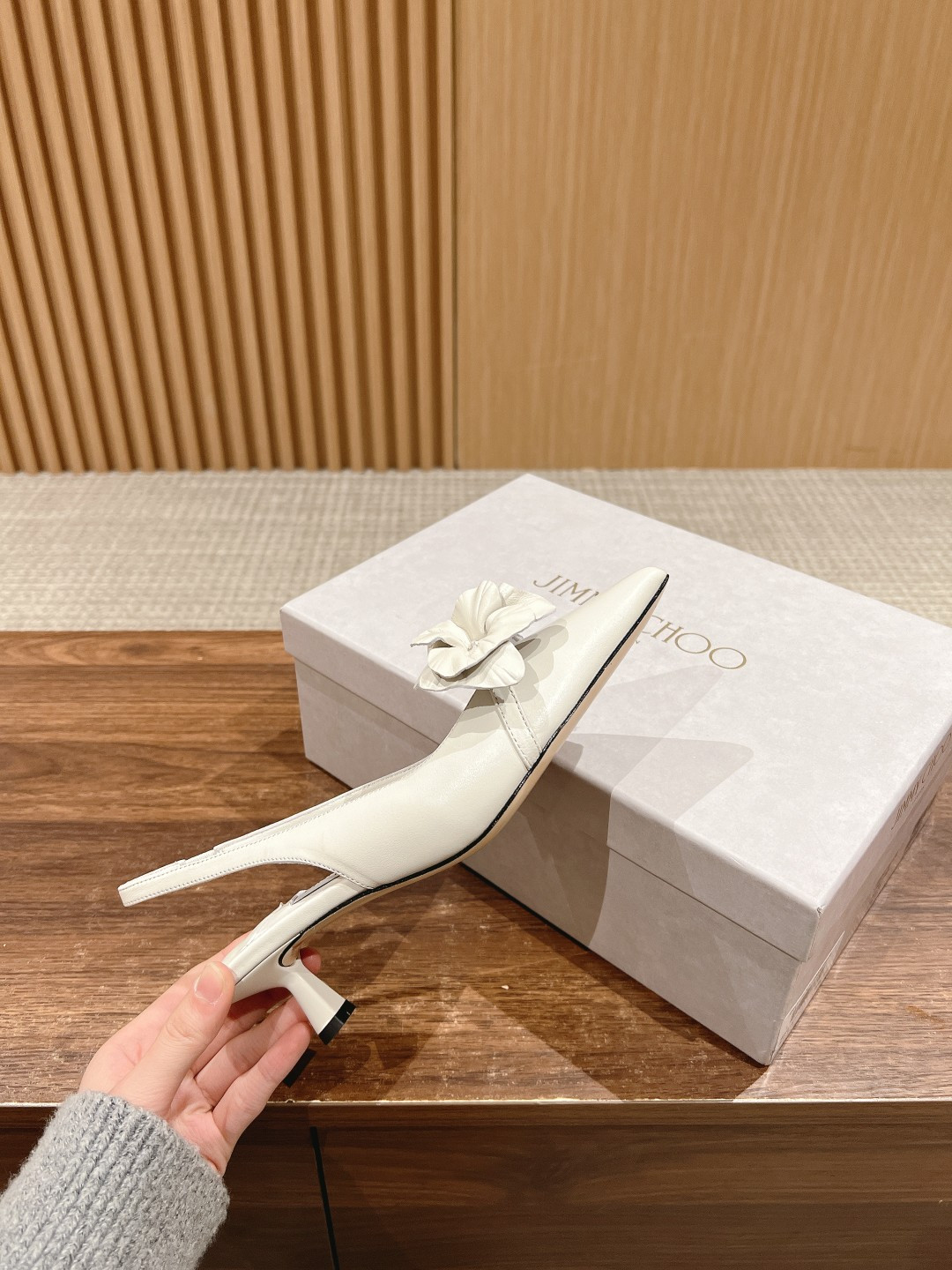 ua Ji*y Ch* rosalia flowers slingbacks 4.5cm